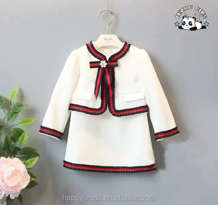 LEZONKIDS - One-Piece Kids Suit Design Sleeveless Dress Coat 2-14 Years Western Style Fabric Clothes for Boys and Girls